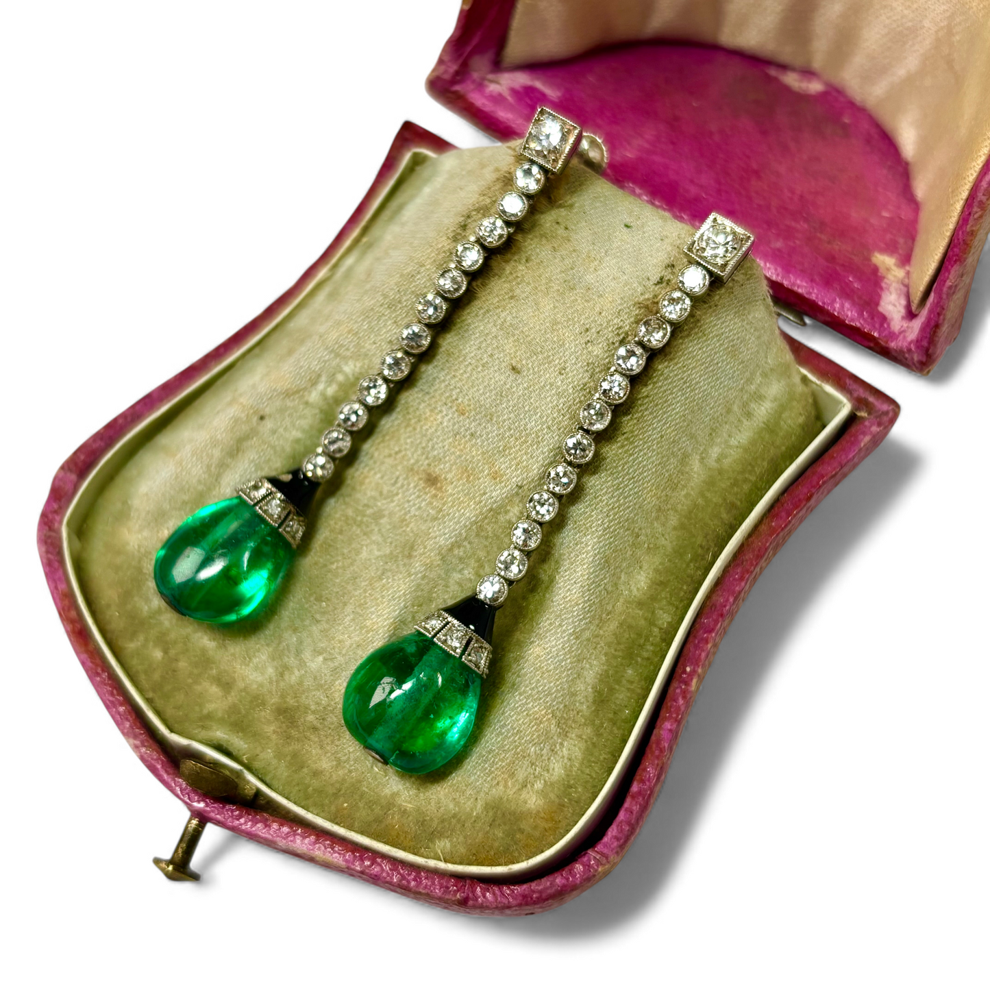 Emerald and Diamond Earrings