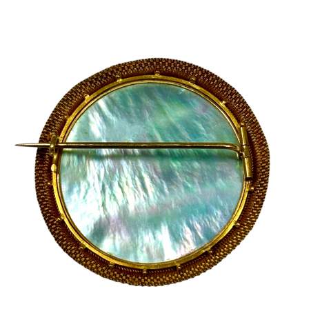 Pietra dura brooch