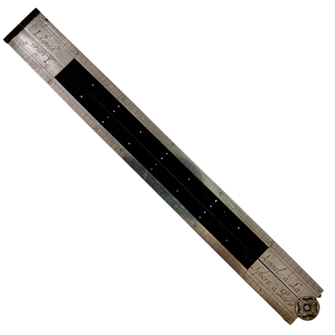 Silver and ebony ruler
