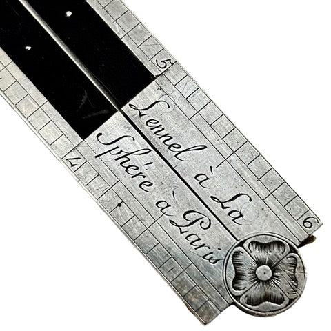 Silver and ebony ruler