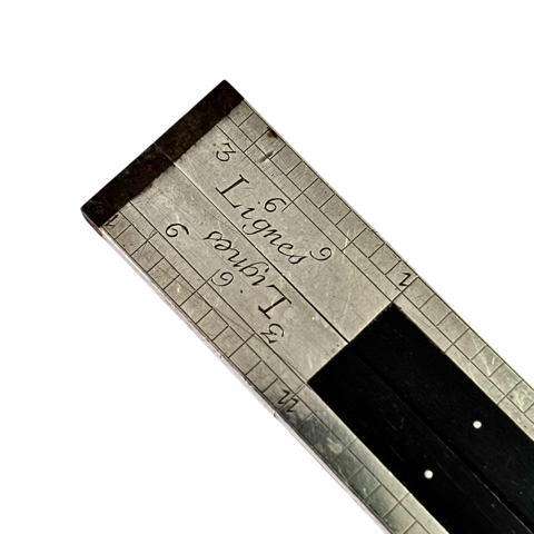 Silver and ebony ruler