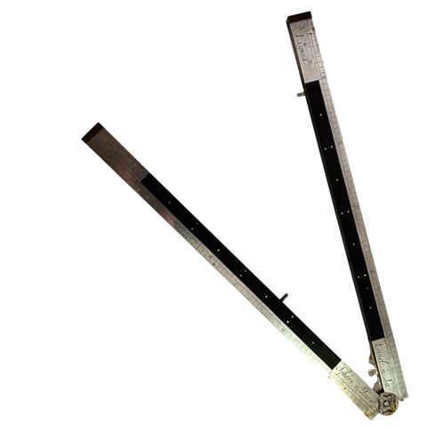 Silver and ebony ruler