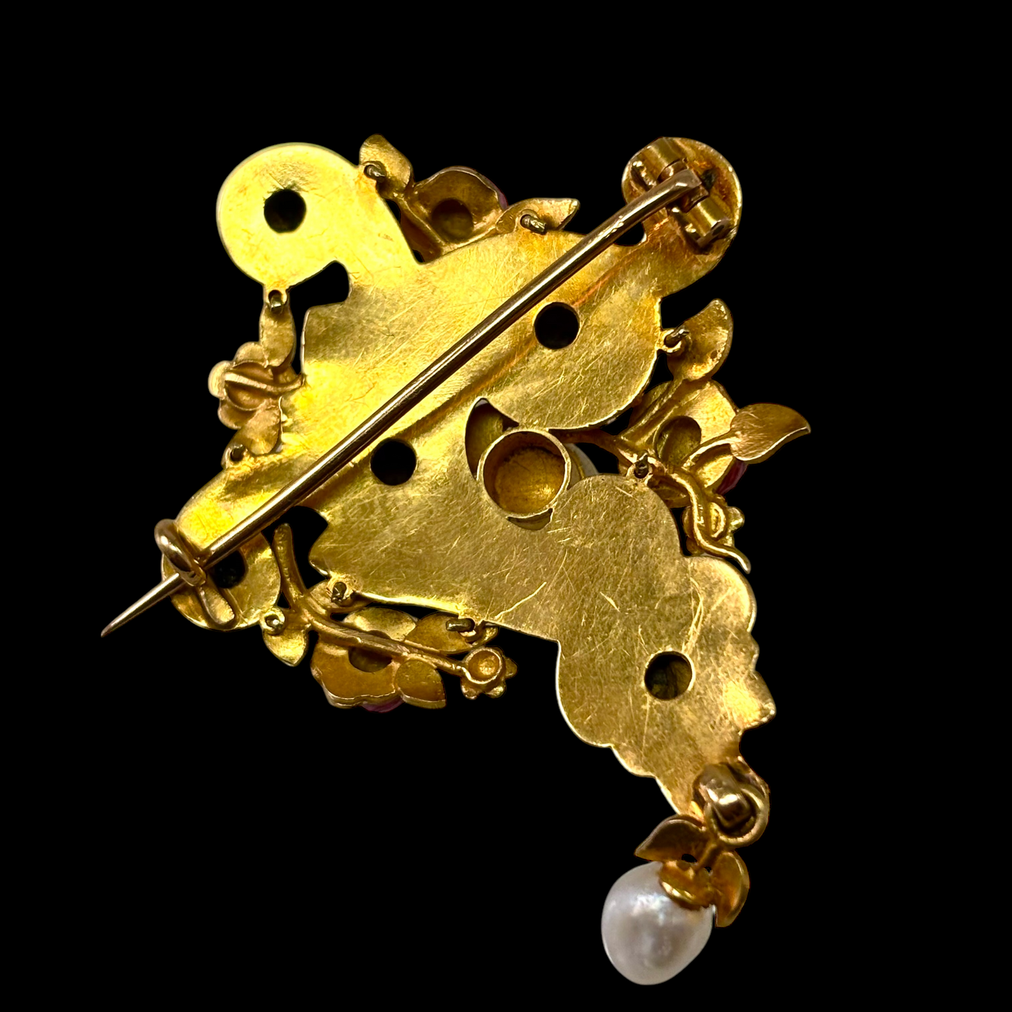 Revival enamelled brooch