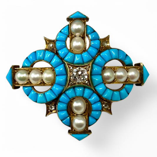 Turquoise brooch