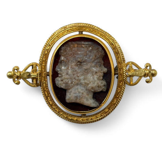 Janus cameo brooch