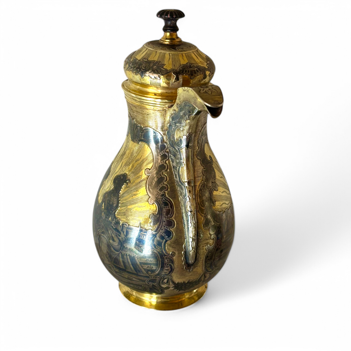 Russian niello coffee pot