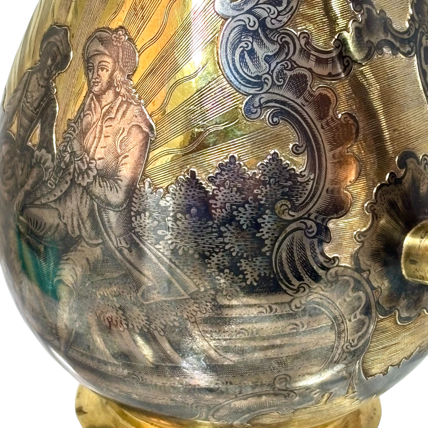 Russian niello coffee pot