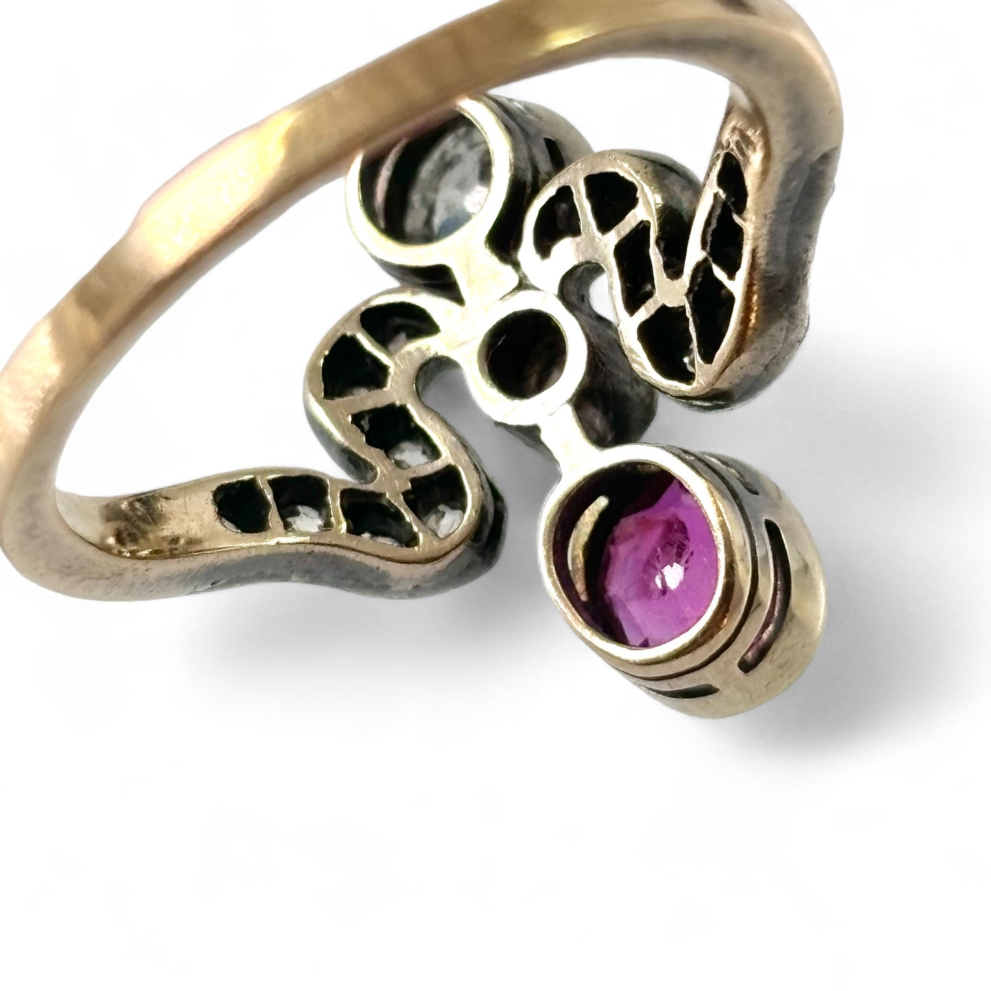 Diamond and ruby ring