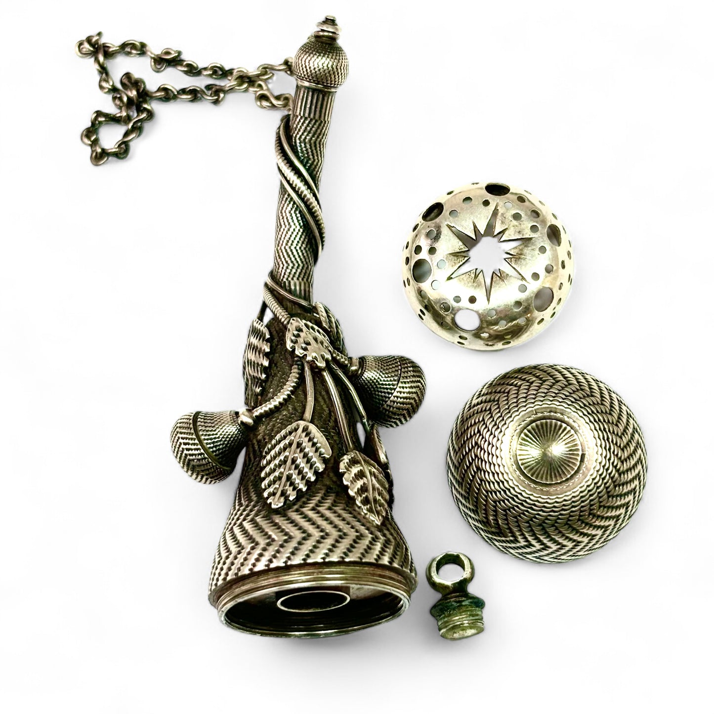 Seventeenth century silver pomander