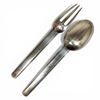 1926 silver table spoon and fork by Jean Puiforcat
