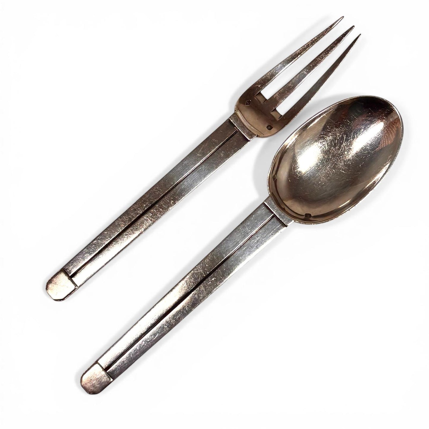 1926 silver table spoon and fork by Jean Puiforcat