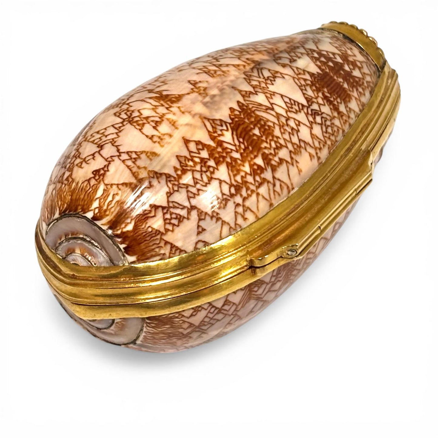 Gold mounted shell box