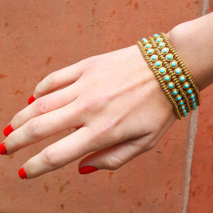 Turquoise gold bracelet