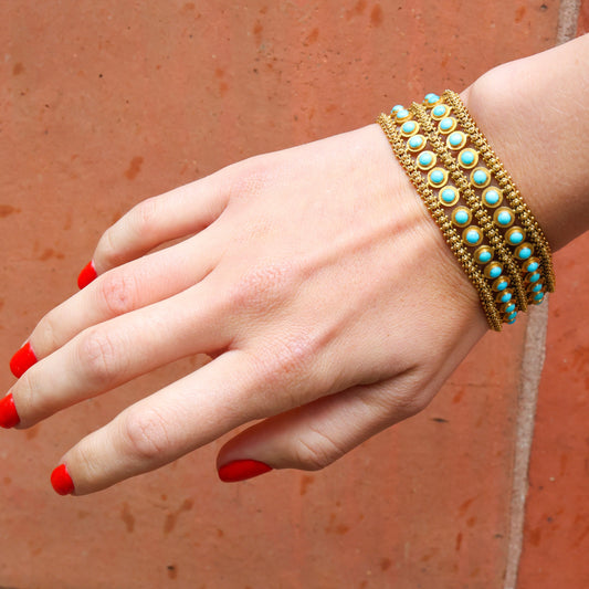 Turquoise gold bracelet