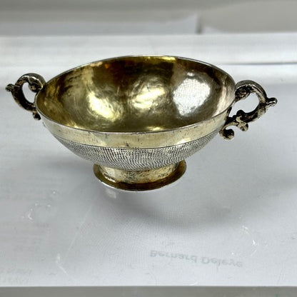 Silver pharmacy mixing bowl