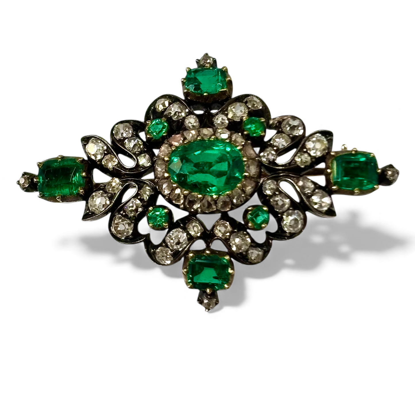 Emerald brooch
