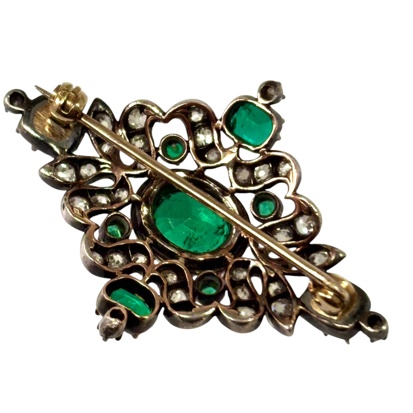 Emerald brooch