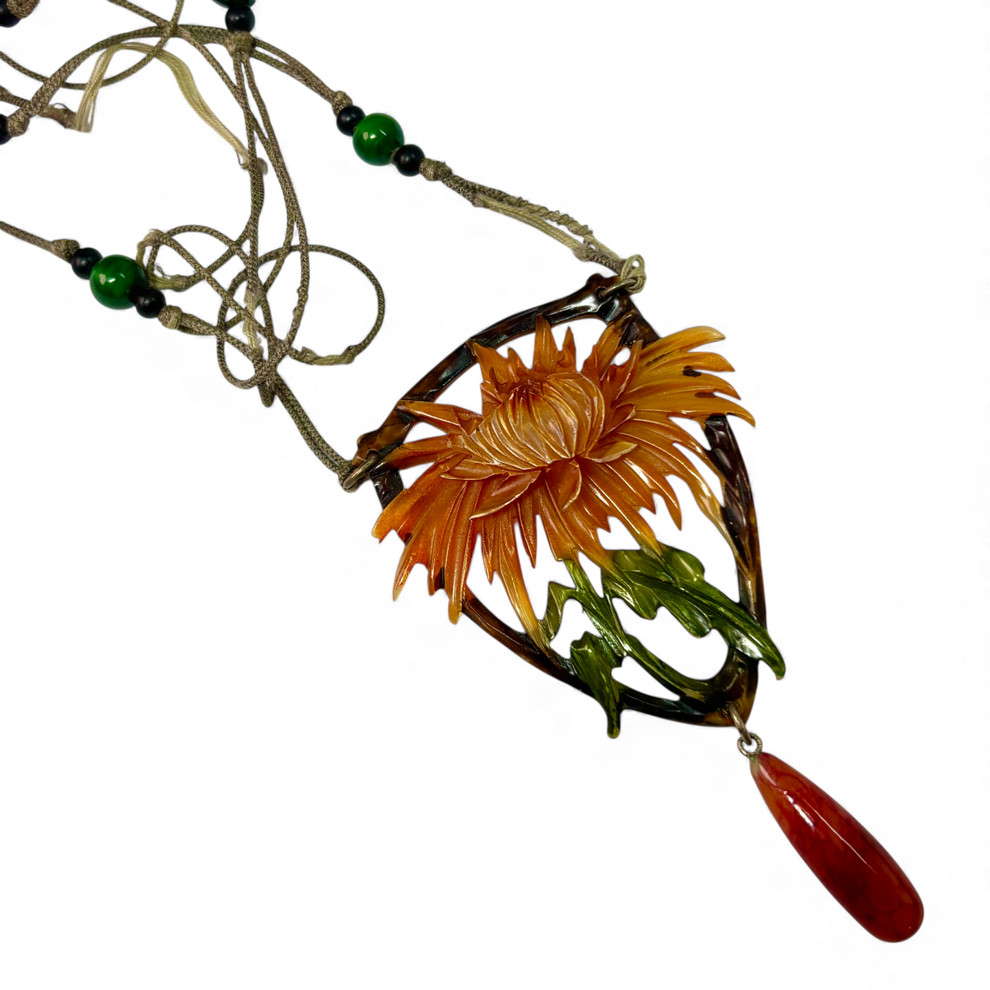 Painted Horn Necklace