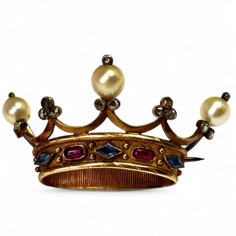 Crown brooch