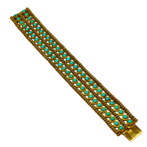 Turquoise gold bracelet