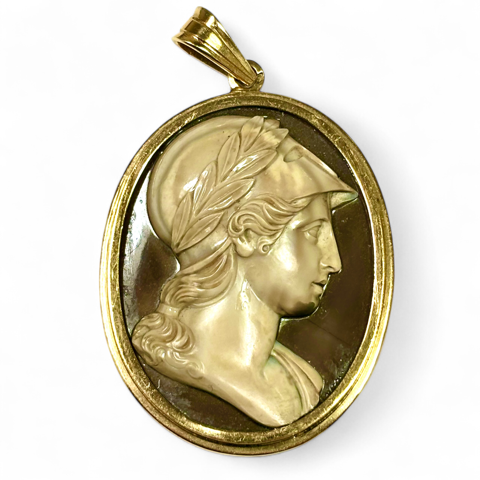 Athena cameo pendant