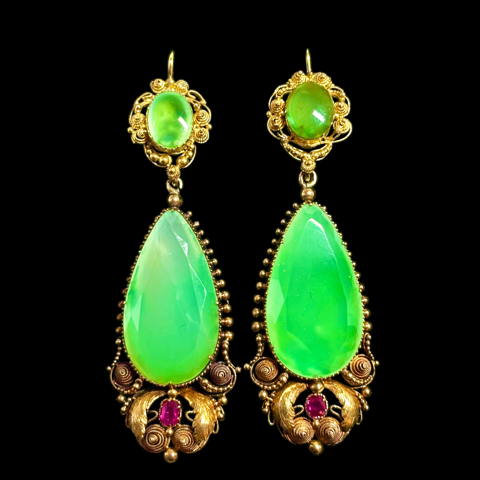 Chrysoprase earrings