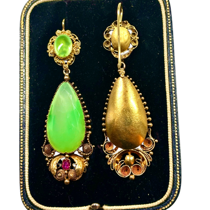 Chrysoprase earrings