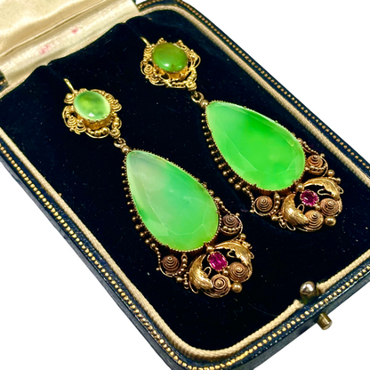 Chrysoprase earrings