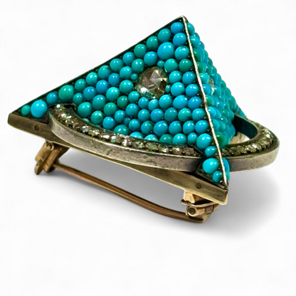 Turquoise brooch