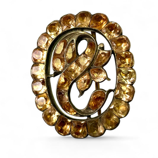 Topaz brooch