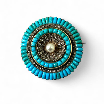 Turquoise brooch