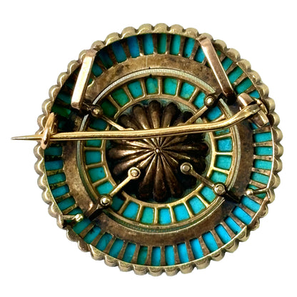 Turquoise brooch