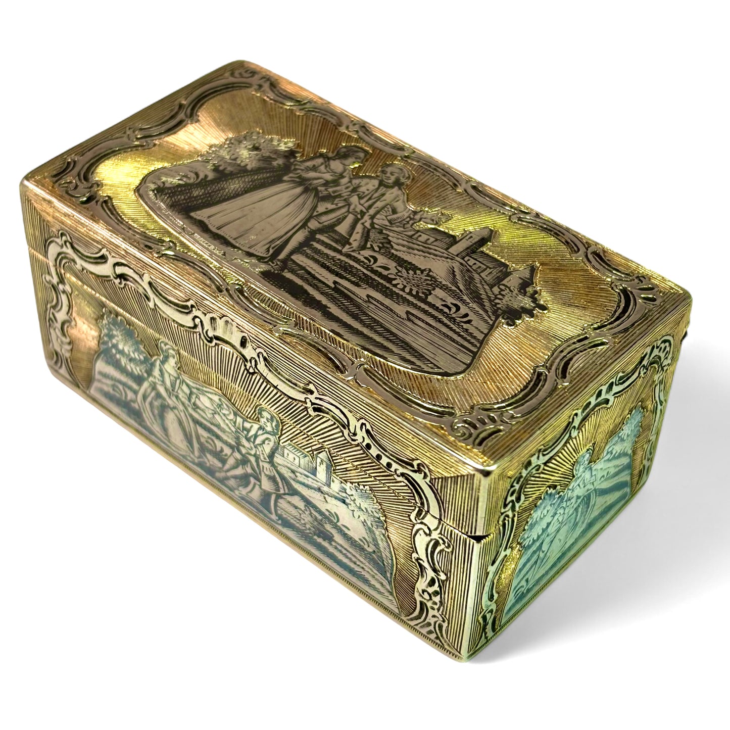 Russian niello silver box