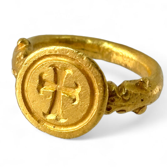 Crusader gold ring