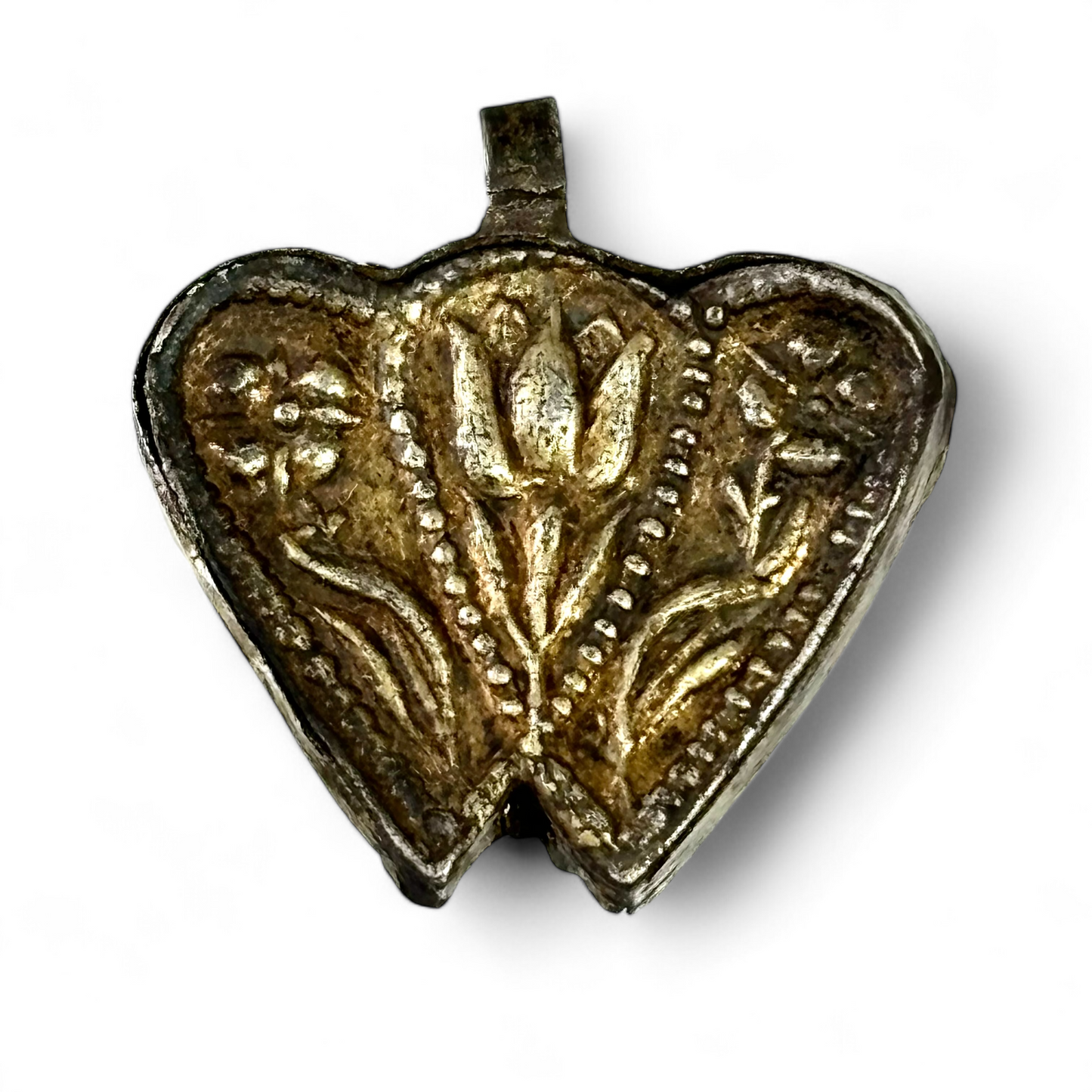 Silver gilt hearts