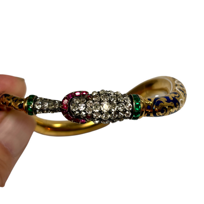 Enamelled snake bangle