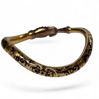 Enamelled snake bangle