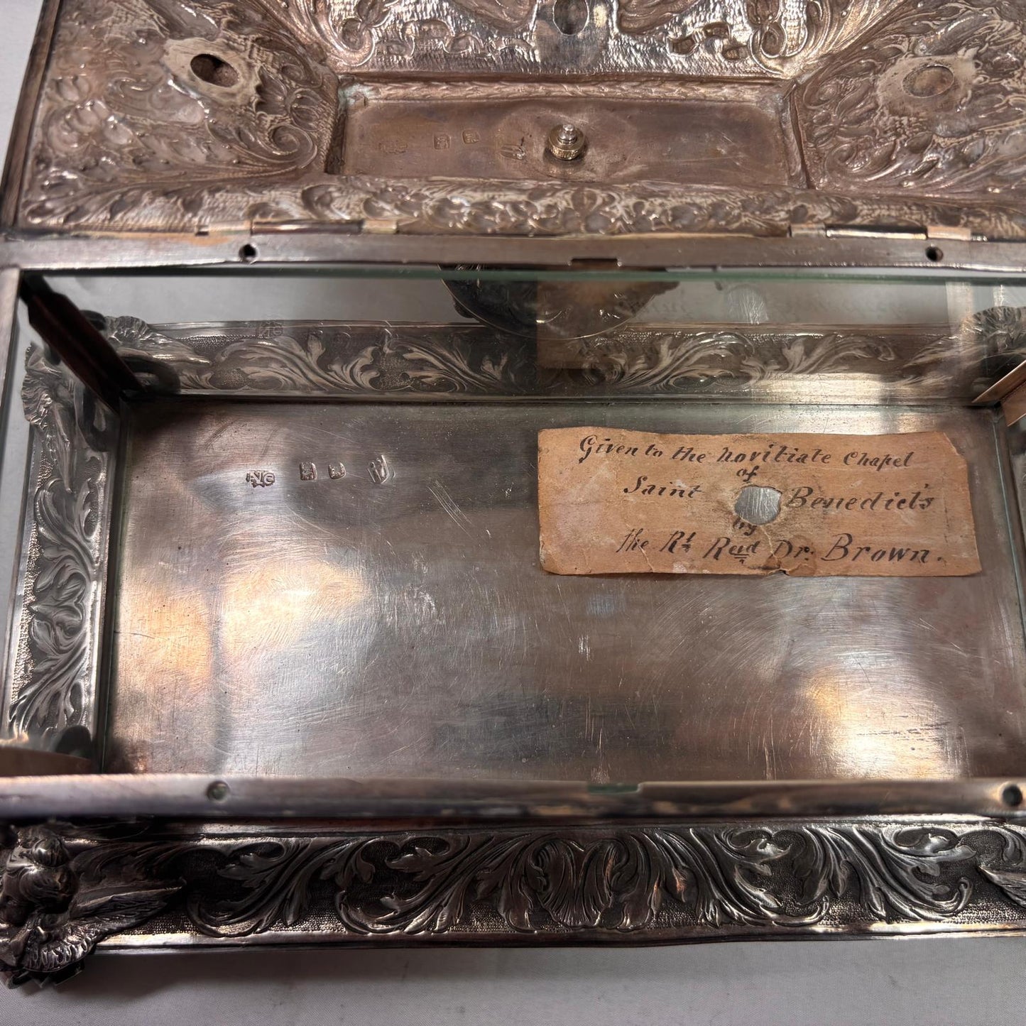 A pair of William III silver reliquary caskets