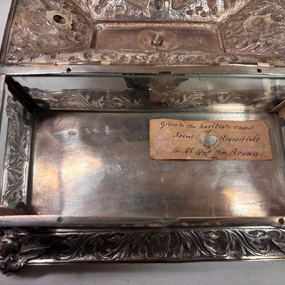 A pair of William III silver reliquary caskets